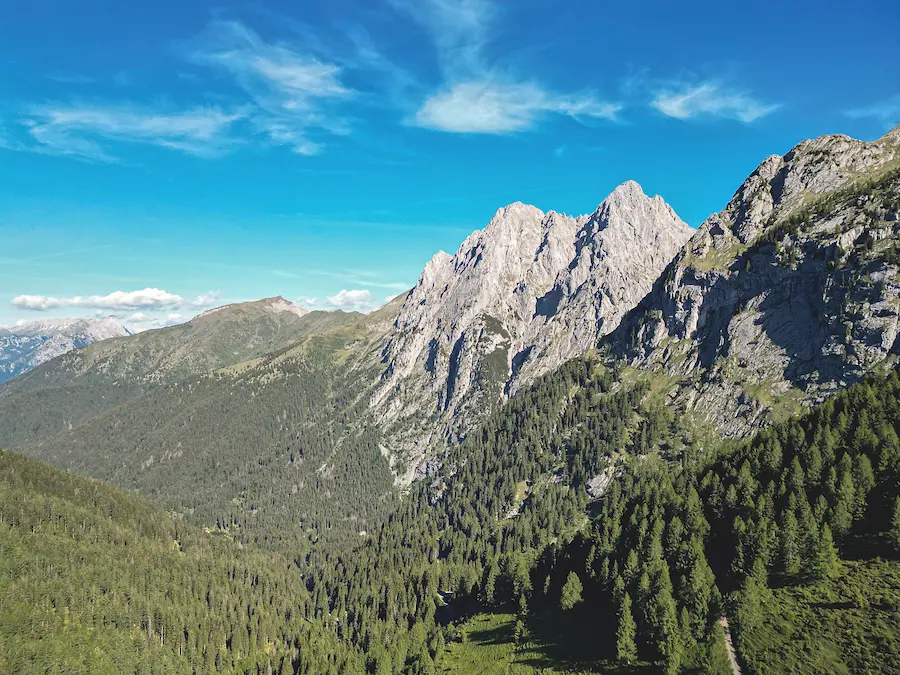 Hikers on mountain trails